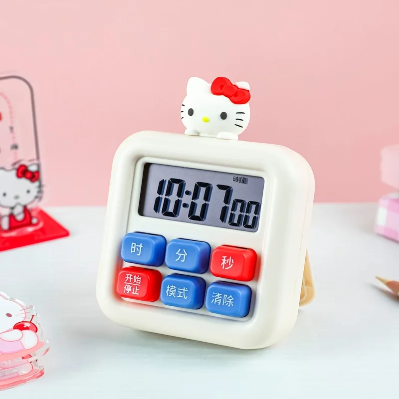 Sanrio Hello Kitty Digital Timer Cute LCD Countdown Timer Portable Kitchen Study Timer for Student Homework Cooking