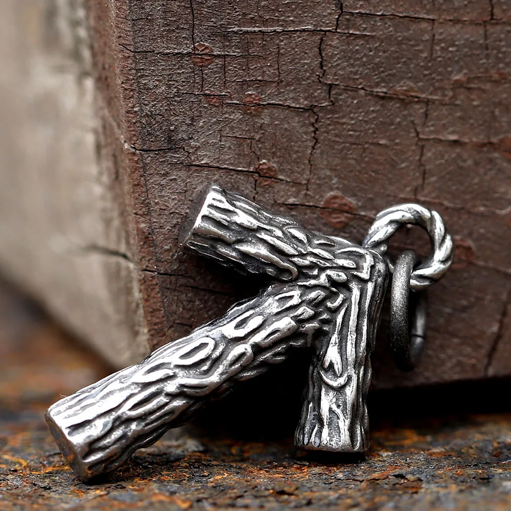 تصميم جديد لعام 2023 قلادة للرجال مصنوعة من الفولاذ المقاوم للصدأ 316L قلادة بنمط روني من الفايكنج مجوهرات ذات ألوان عتيقة شحن مجاني