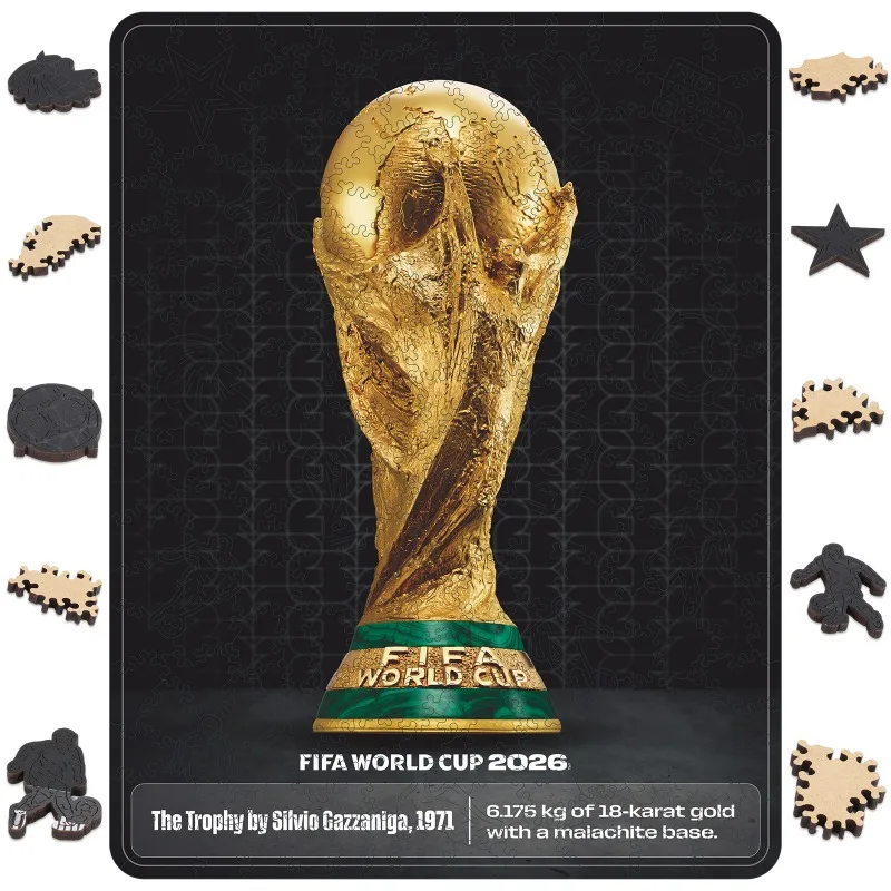 

Деревянный пазл «Истоки Кубка мира» FIFA 2026: Премиум-декор, красивый подарок для любителей Кубка мира, развивающая игра для детей