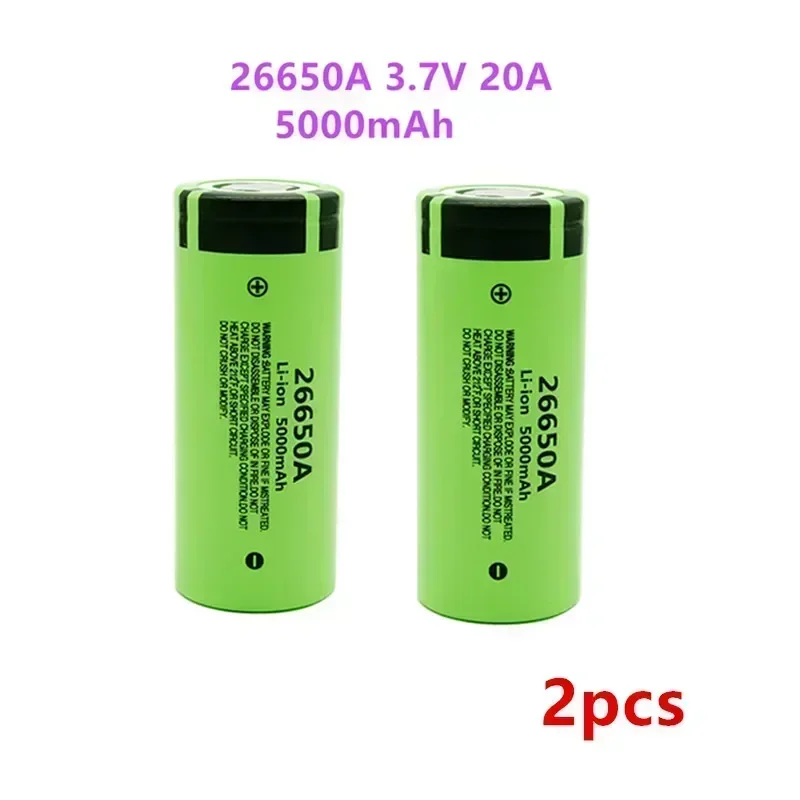 2024 NEW 26650A 3.7V 5000mAh battery high capacity 26650 20A power battery lithium ion rechargeable battery for toy flashlight