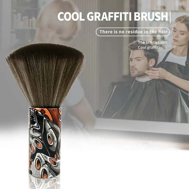 Chinese graffiti Barbershop Hair Salon Accessories Cutting Men Shaving Razors Wood Beard Cleaning Brush Neck Face Men Washing