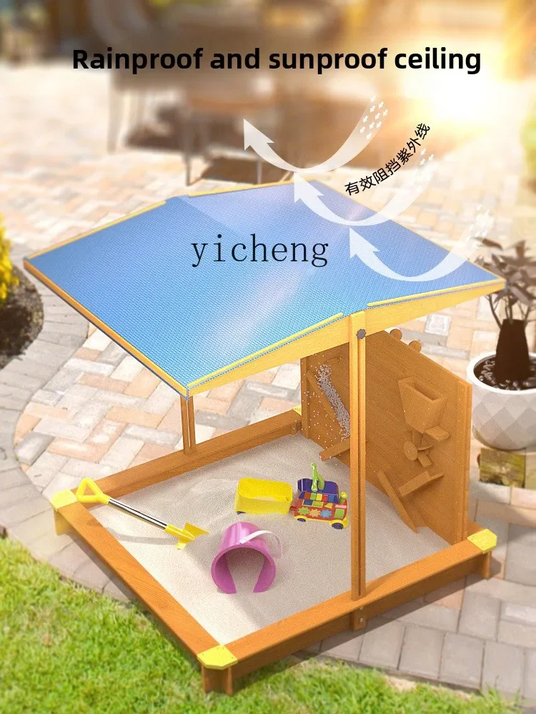 Large Children's Playground Play Sand Set Sand Pool Fence Fence Family Folding Toys OutdoorD26