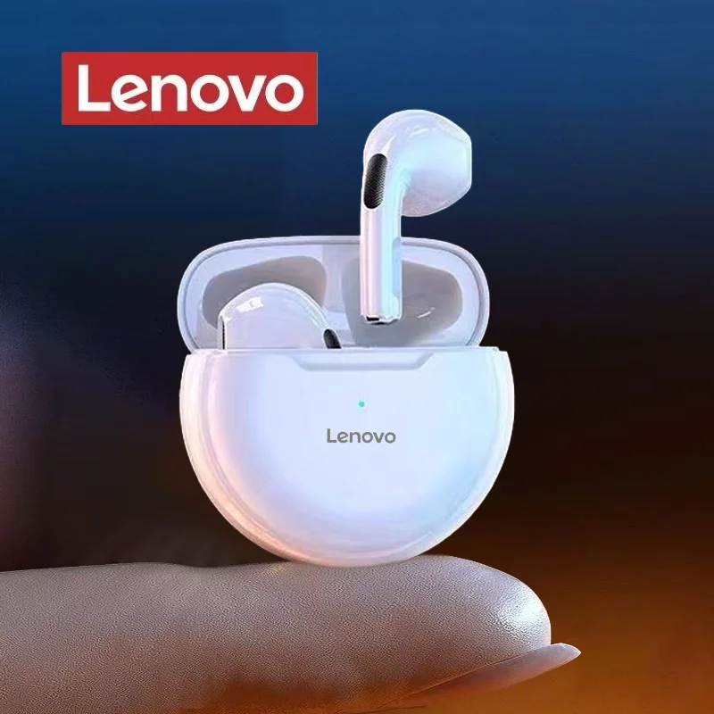 سماعات لينوفو برو 6 اللاسلكية بلوتوث TWS سماعة رأس صغيرة مع ميكروفون مزدوج سماعات أذن استريو مناسبة لأجهزة Apple وAndroid