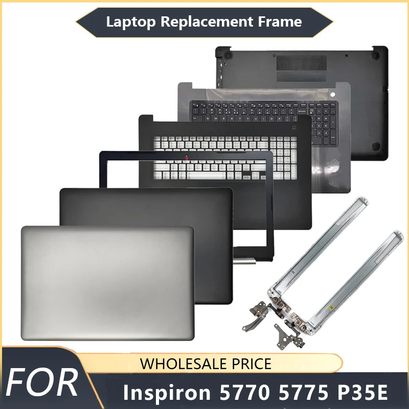 

NEW For Dell Inspiron 5770 5775 P35E Black Laptop LCD Back Cover Front Bezel Palmrest Bottom Case hinge Keyboard