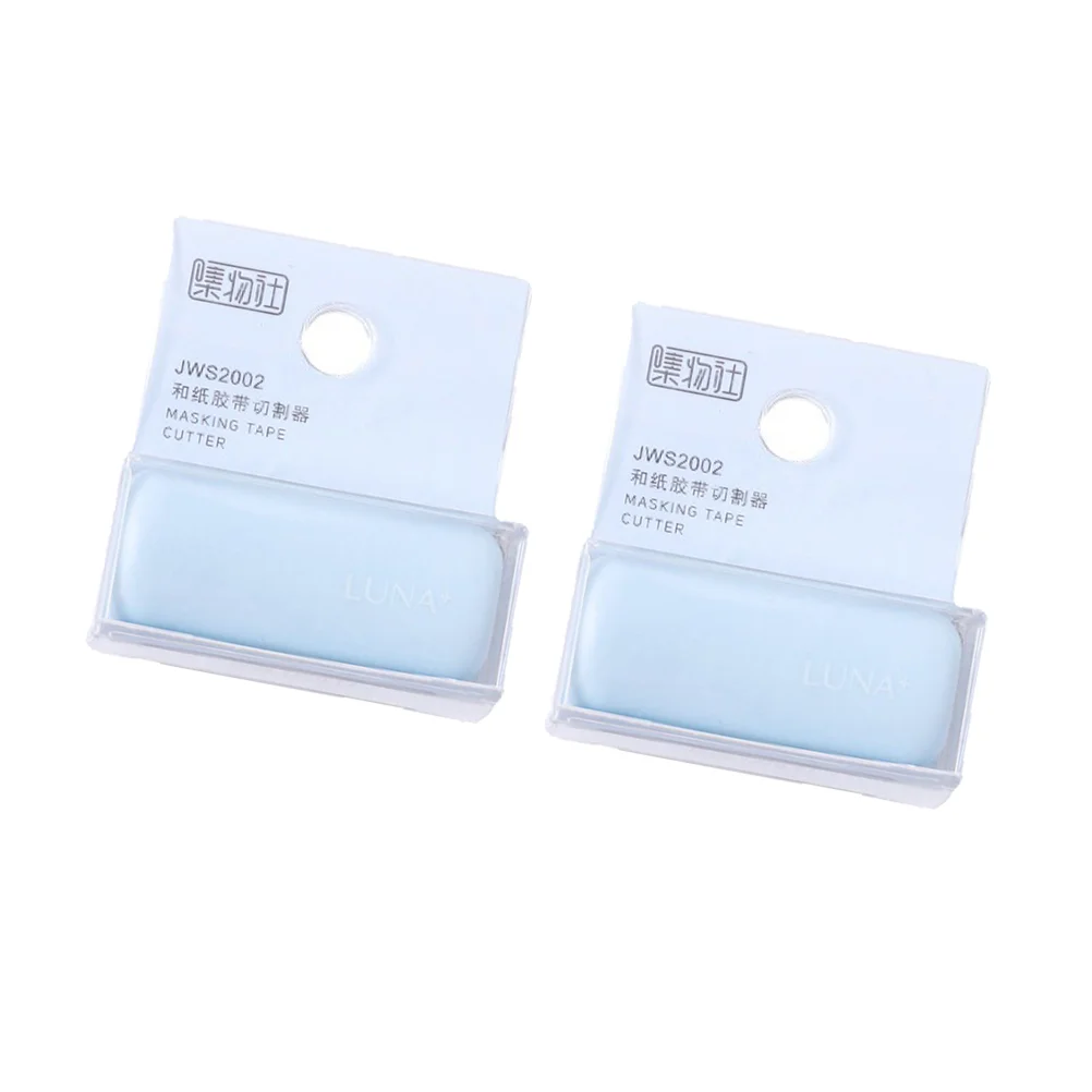 2 Pcs Tape Dispenser Packaging Nail Stickers Scrapbook Holder Portable Transparent Plastic Glue