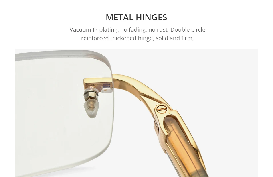 HEPIDEM Buffalo Horn Brille Männer Luxus Berühmte Marke Design Randlose Brillen Rahmen Frauen Rahmenlose Weiß Buffs Holz Brillen – Detail 5