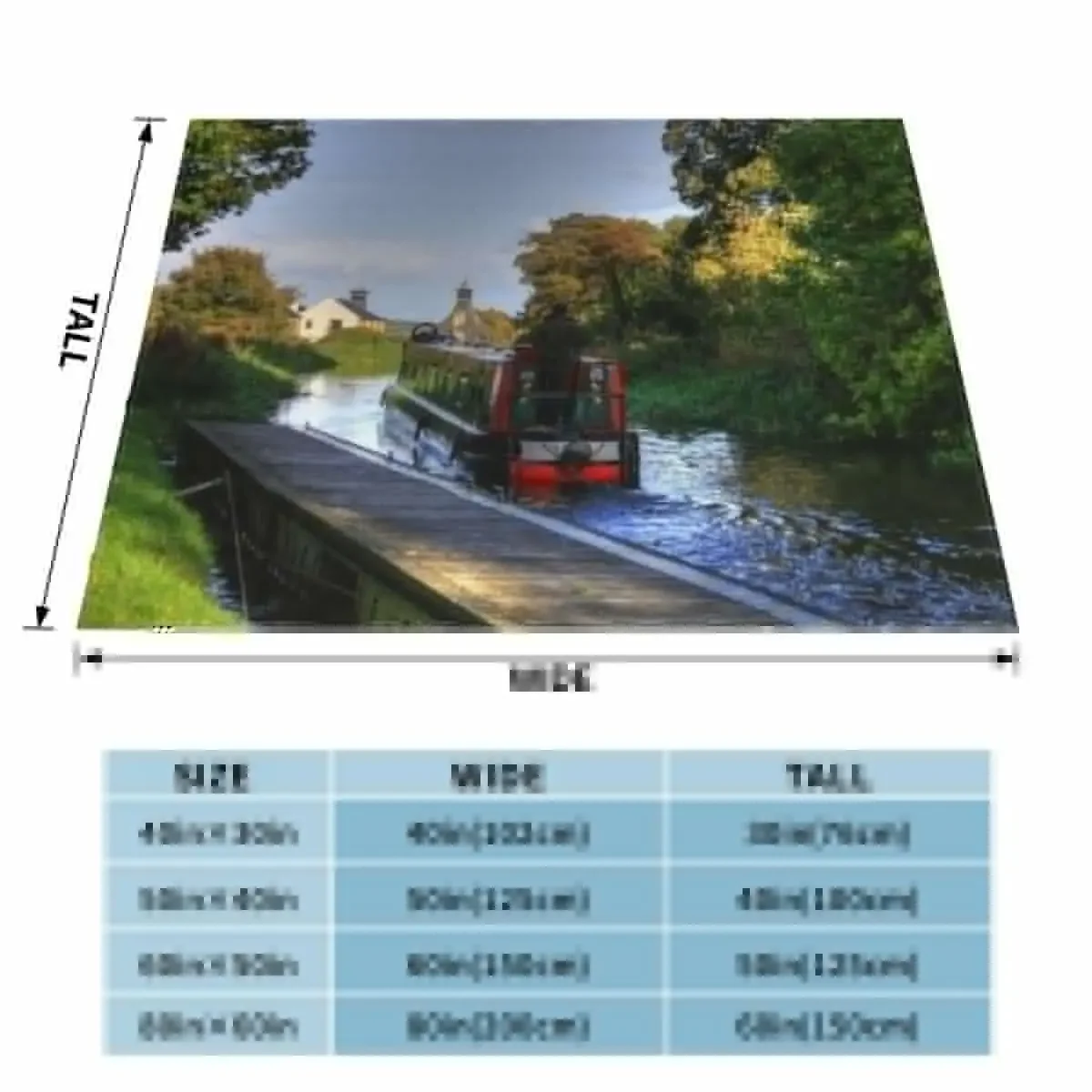 Narrow Boat at Strawberry Bank Throw Blanket Multi-Purpose Hairy Sofas Single Blankets