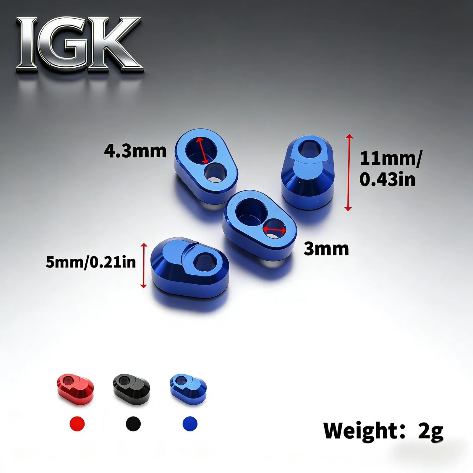 4PCS 7743 Aluminum Alloy Hinge Pin Retainers (2g) - For Traxxas 1/5 X-Maxx 6S/8S 1/6 XRT 1/10 MAXX RC Upgrade