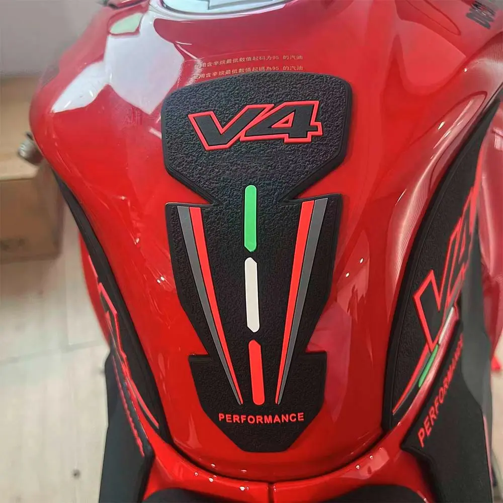 جديد تعديل خزان الوقود ملصق مكافحة زلة ملصق ثلاثية الأبعاد المطاط وسادة واقية ل Ducati Panigale V4 V4S ستريت فايتر V4/S 2025