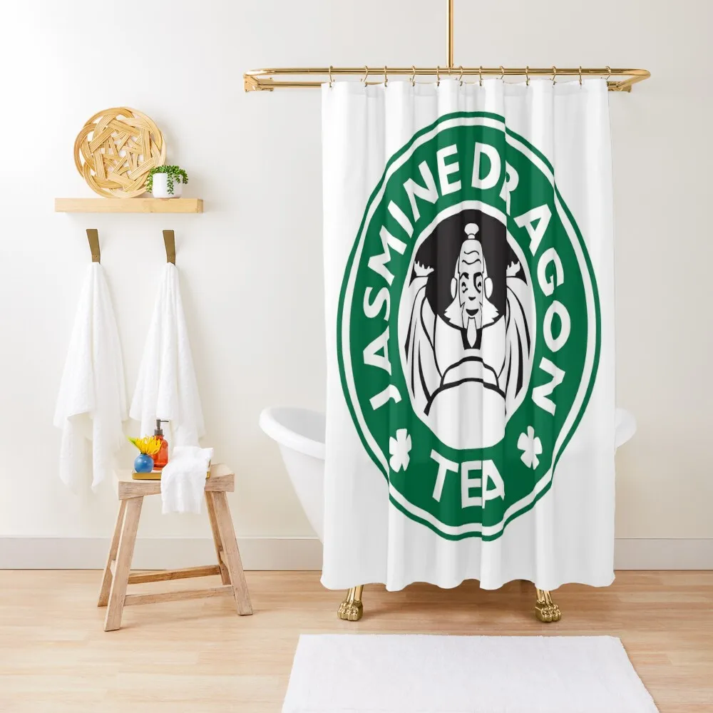 

Jasmine Dragon Fine Tea Shop Logo ATLA Parody Shower Curtain Set For Bathroom Shower For Bathroom Bathroom Accessory Curtain