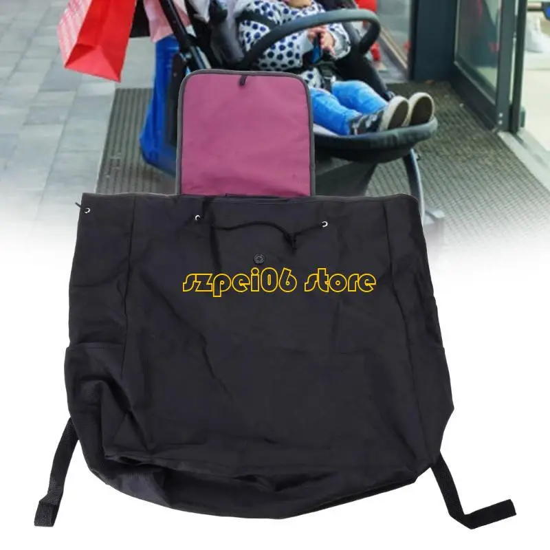 

45BF Strollers Bag Large Capacity Storage Backpack for Most Strollers Pushchair Splashproof Adjustable Shoulder Strap Bag