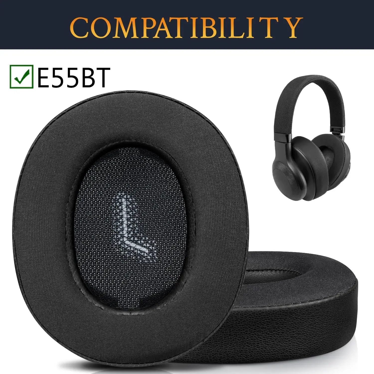 Cooling Gel Replacement Ear Pads Cushions For JBL E55BT Wireless Headset Gaming Earpads view 2
