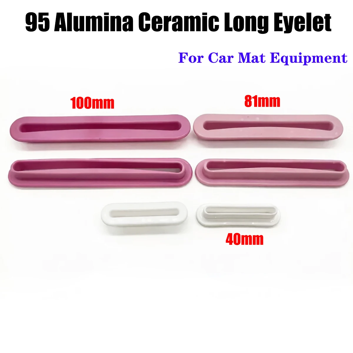 95 Alumina Ceramic Long Eyelet Wear-Resistant Thread Guide for Car Mat Equipment Textile Spare Parts