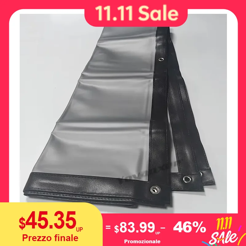 60-300 Inch Silver Front Projector Screen Fabric No Frame 16:9/4:3 Optional for Home Theater Outdoor 3D 4K