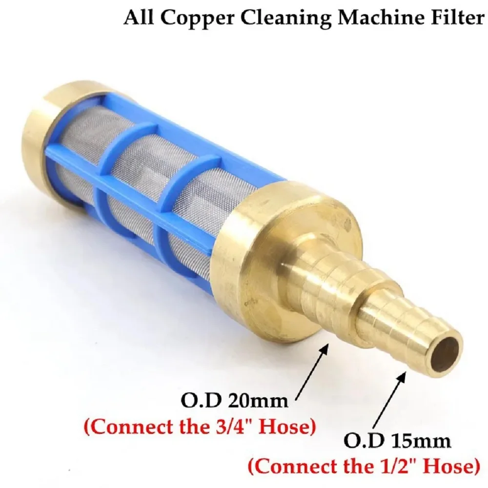 Copper Stainless Steel Car Washing Machine Inlet Filter Net High Pressure Cleaning Machine 1/2 3/4 Inch Filter Agricultural Pump