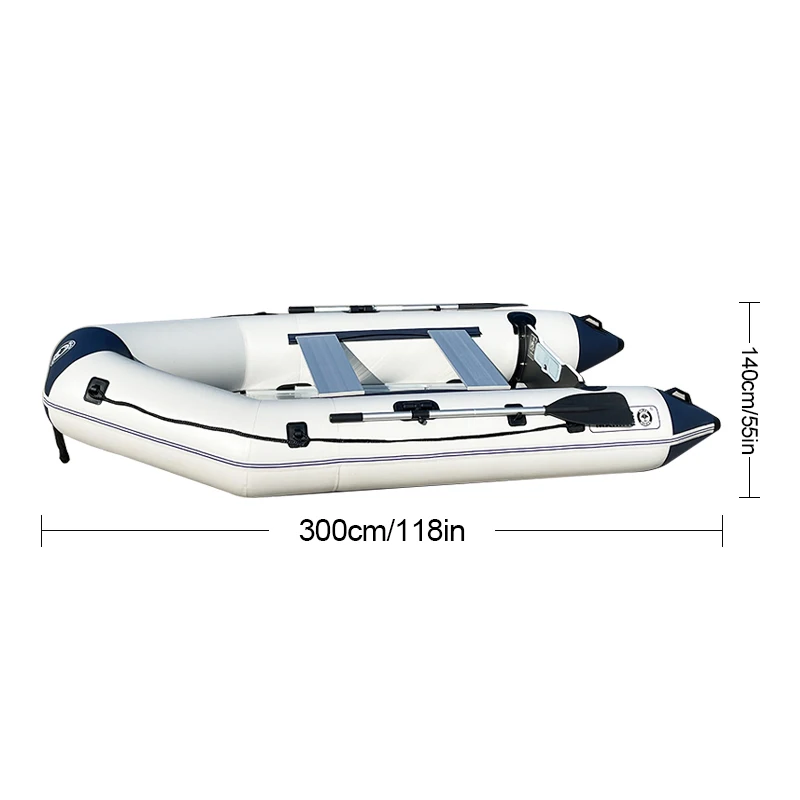 5 Person 3M PVC Inflatable Assault Kayak Speed Boat Fishing Canoe Casual Hovercraft Aluminum Floor for scuba Diving