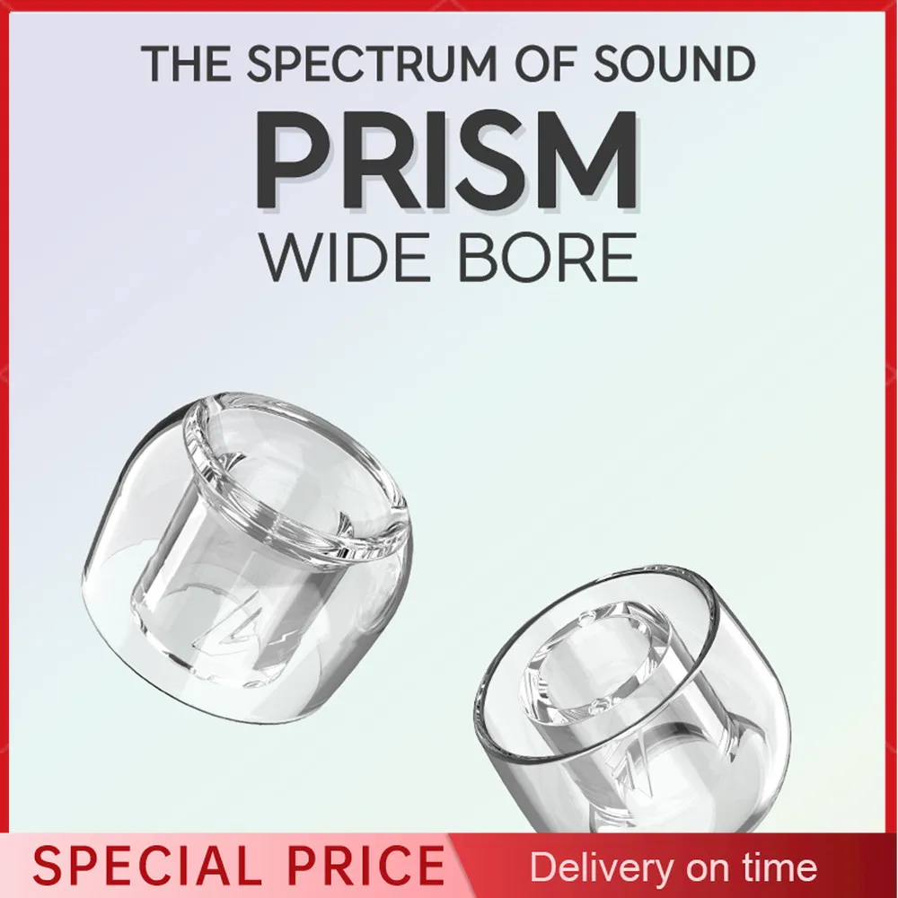 Divinus Prism Wide Bore LSR Earphone Eartips For 4-6mm Nozzle, Earphone Ear Tips for DUNU Davinci AFUL Performer 5+2 JUZEAR