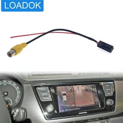 6 8 Pin Car Radio Reversing Camera Video RCA Connection Convert Cable Adapter for Caska OME HBS D106 D116