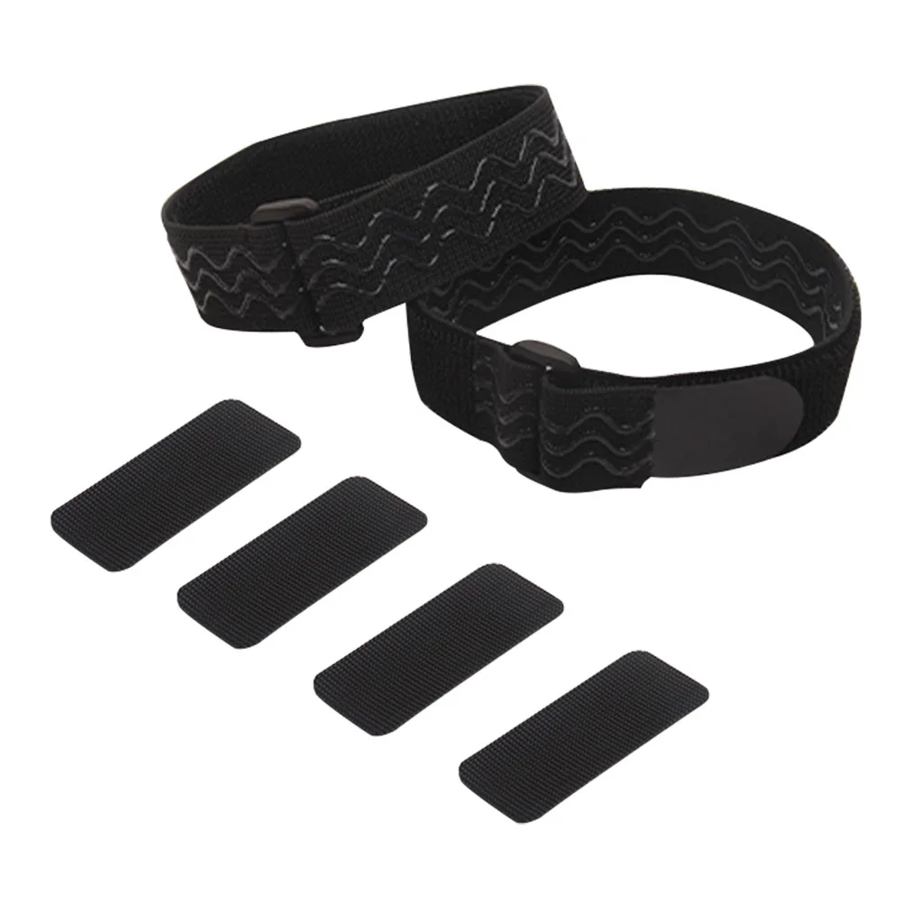 1 Set Black Anti-Slipping Elastic Boot Straps Adjustable Self-Adhesive Bands Binding High Boot Accessories Invisible Wrinkle