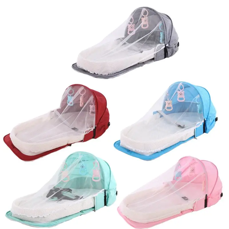 Baby Bed Mosquito Net Portable Foldable Baby Crib Netting Newborn for Travel