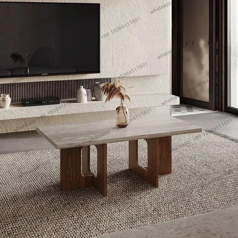 

Shaped travertine coffee table Home living room Creative marble Fashion hotel meeting coffee table