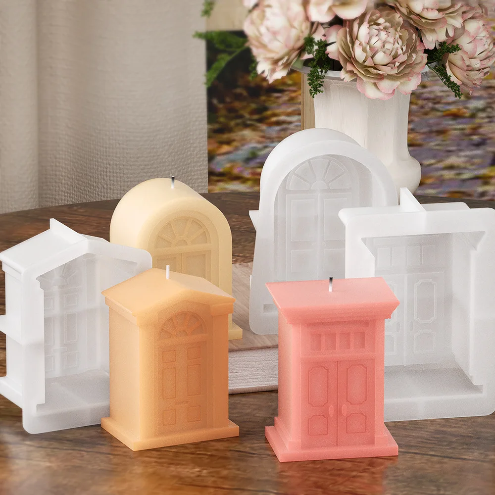 European Style Castle Candle Silicone Mold House Building Silicone Mold For Soap Aromatherapy Making Castle Resin Gypsum Mold