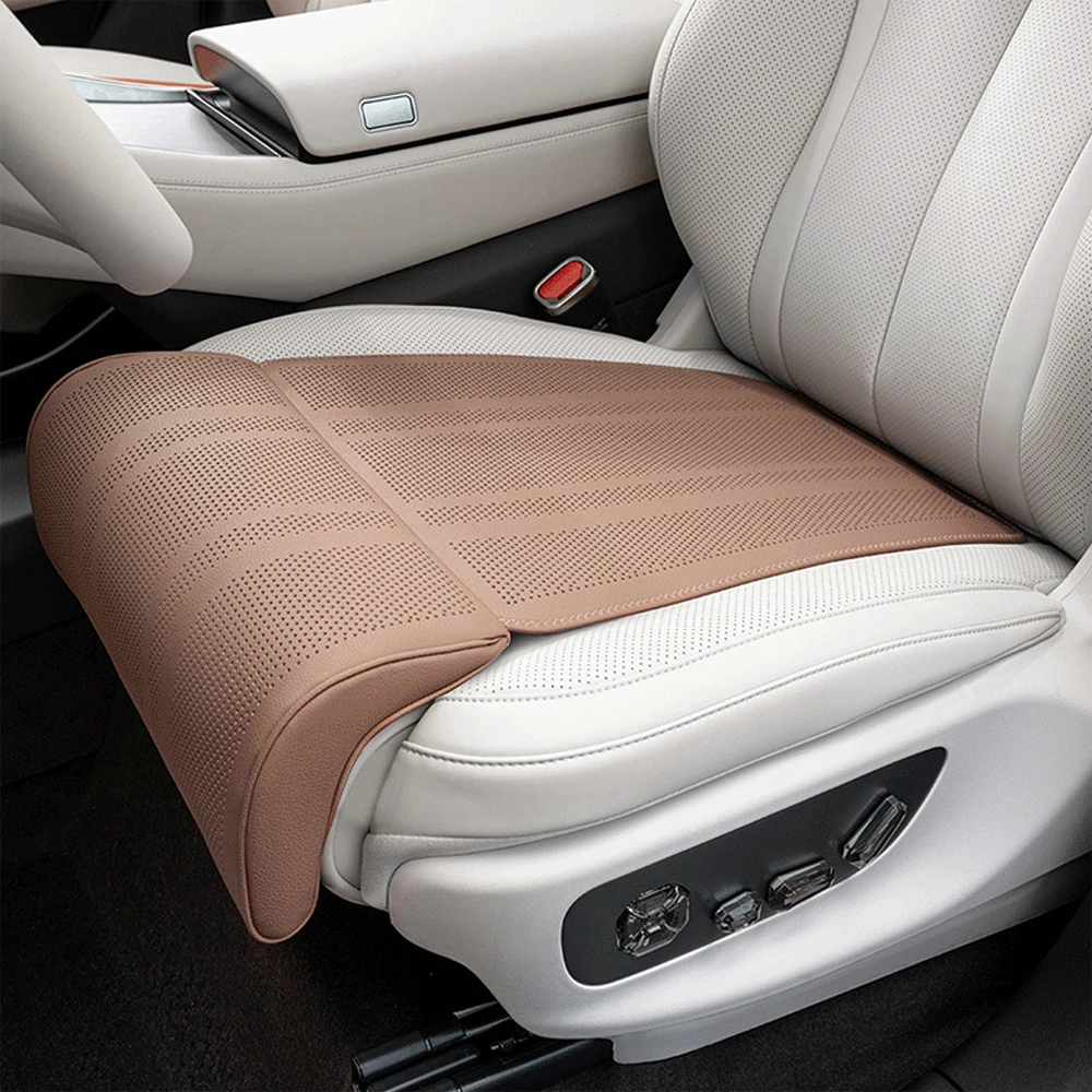 Autositzkissen mit Beinstütze, universeller Sitzschutzbezug, Verlängerung der Beinstütze, Polsterung zur Ermüdungslinderung für BMW, Audi, Benz – Detail 1