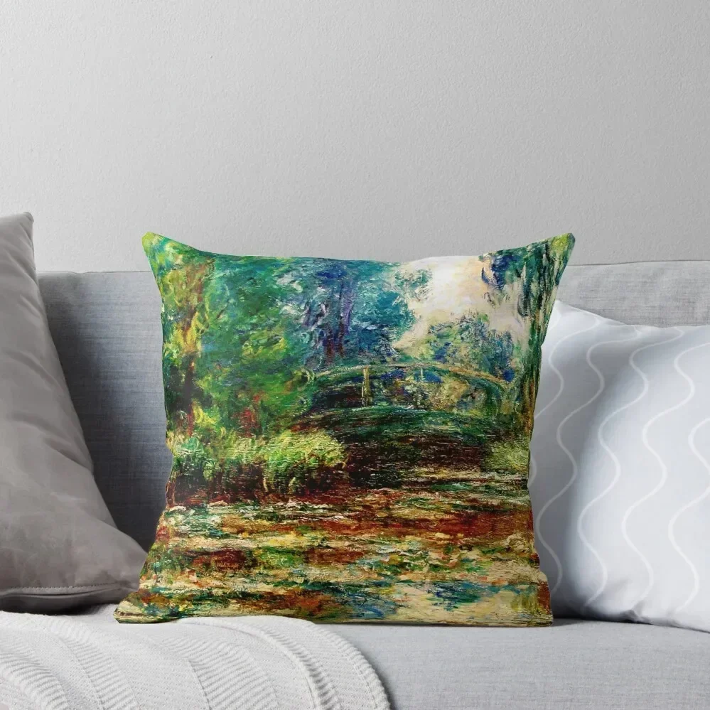 

Claude Monet Water Lily Pond and Bridge Monet's Garden Throw Pillow Sofa Cover Pillow Case anime girl pillow