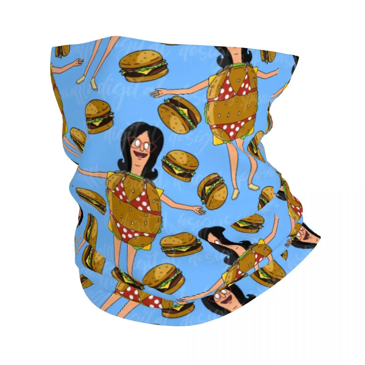 

Custom Bob's Burgers American Animation Bandana Neck Warmer Men Women Winter Hiking Ski Scarf Gaiter Face Cover