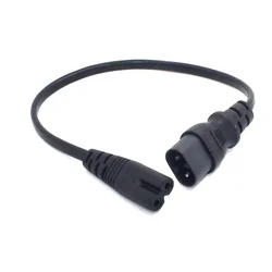 Korte 30 Cm IEC320 C7 Om C8 Verlengsnoeren, C8-C7 Iec Jumper Kabel Met Swith, man-vrouw 2PIN Power Line, H03VVH2-F 2x0.75mm