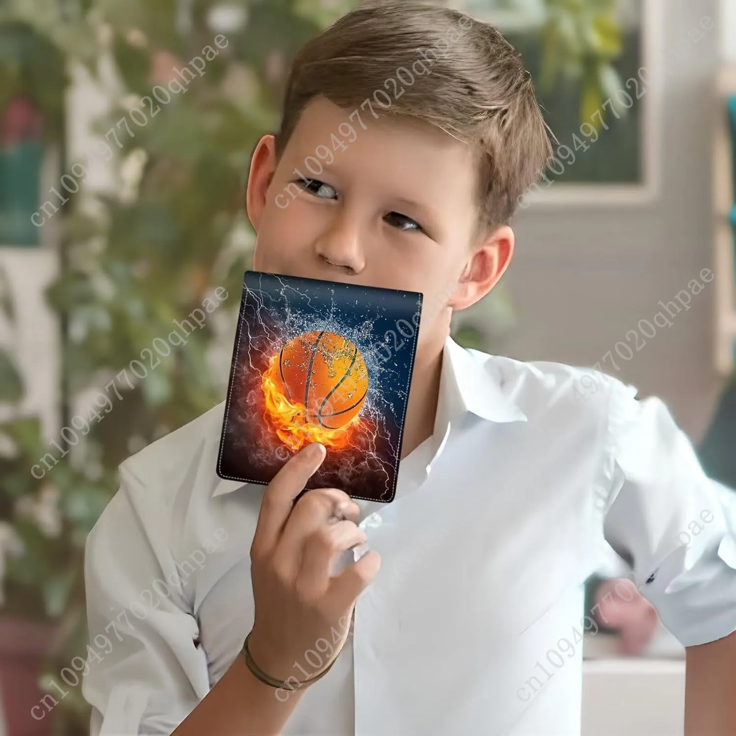 Boys Wallet for Teens, Cool Kids Wallet for Boys Ages 8-10 9-12 11-15, Funny Basketball Leather Bifold Rfid Blocking, Coin Pocke