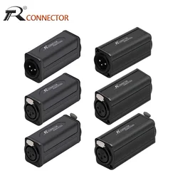 1pc High Quality Black 3Pins XLR Straight Adapter Panel Mount Connector Male to Female Extension Adapter