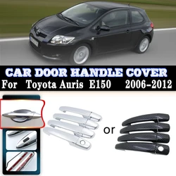 For Toyota Auris E150 Corolla Blade 2006~2012 Car Carbon Fiber handle Or Chrome Gloss Door handle Cover Trim Set Car Accessories