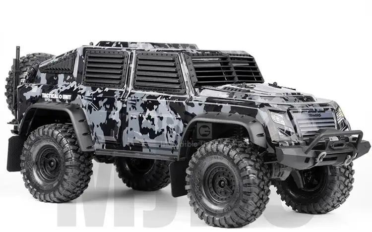 Trax Trx-4 戦術ユニット防衛サイドシールドキット 3D プリントサイドウィンドウアーマーフロントガラス防衛トリムパネル 82066-4