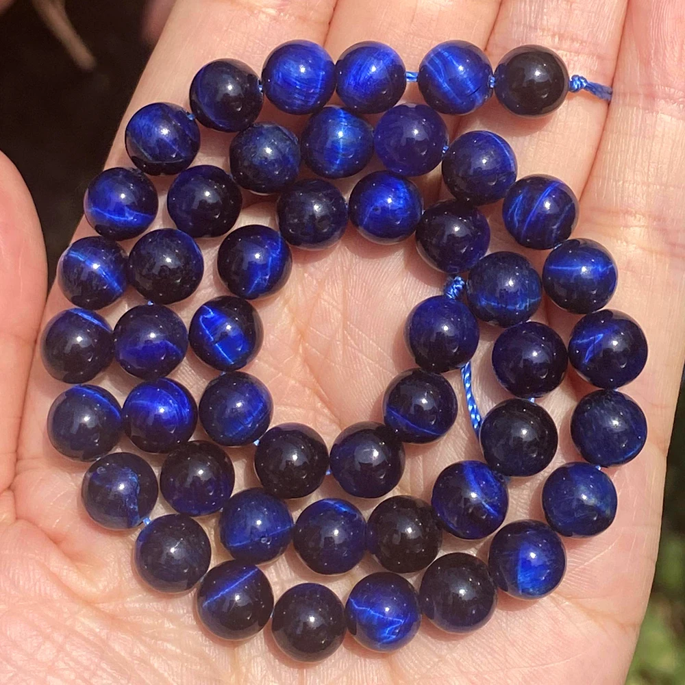 45 Style Natural Stone Beads Blue Chalcedony Crystal Glass Gemstone Jades Agate Beads Jewelry Making DIY Handmade Bracelet 15‘’