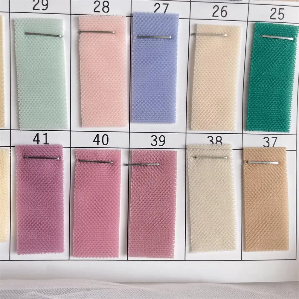95 Color 6420 Hexagonal Mesh Soft Tulle Mesh Fabric Wedding Dress Skirt Wedding Decoration Clothing Mosquito Net Cloth RS4113