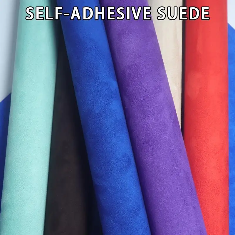 50x140cm 0.6mm Four-way Stretch Synthetic Suede Self Adhesive Roll Multiple Shades for Car Interior Modification Sofa Surface Re