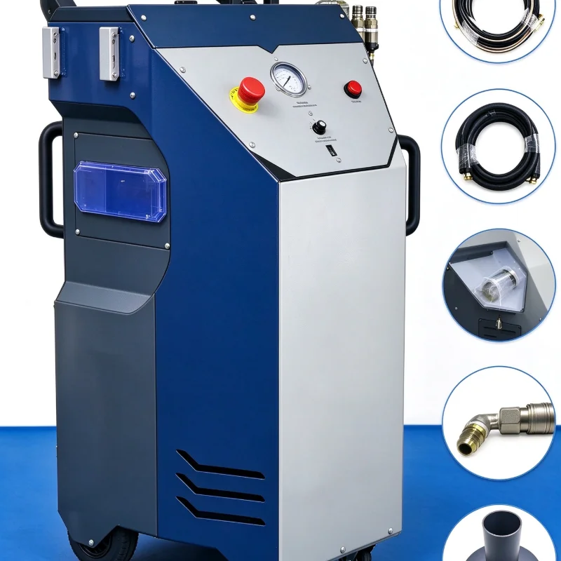 Universal Cold Jet Dry Ice Pressure Washer, Dry Ice Blaster for Engine Carbon, Mold Descaling, Auto Parts & Workshop Cleaning