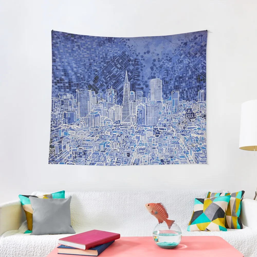 

san francisco Tapestry Room Decorating Aesthetic Room Decor For Girls Tapete For The Wall Tapestry