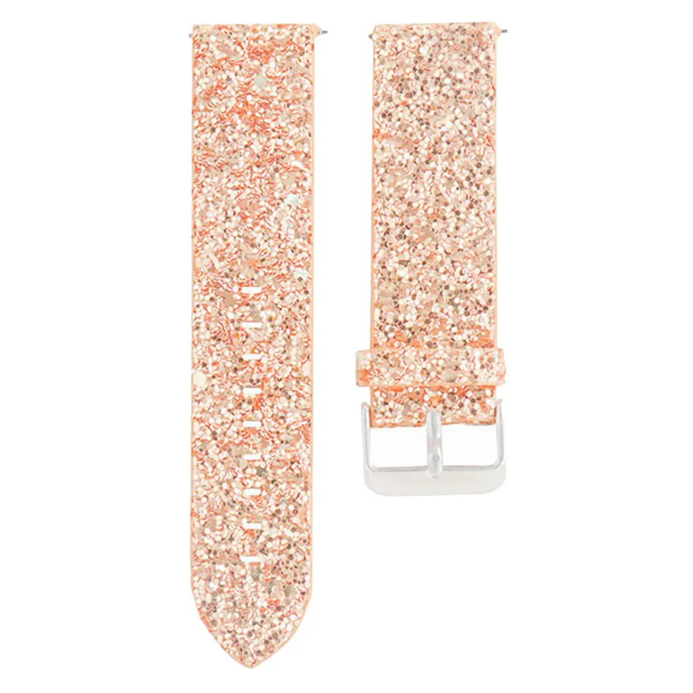 

Glitter Bands Replacement Shiny Watchband Adjustable Buckle Non-slip Smartwatch Rose Gold Durable Soft Watch