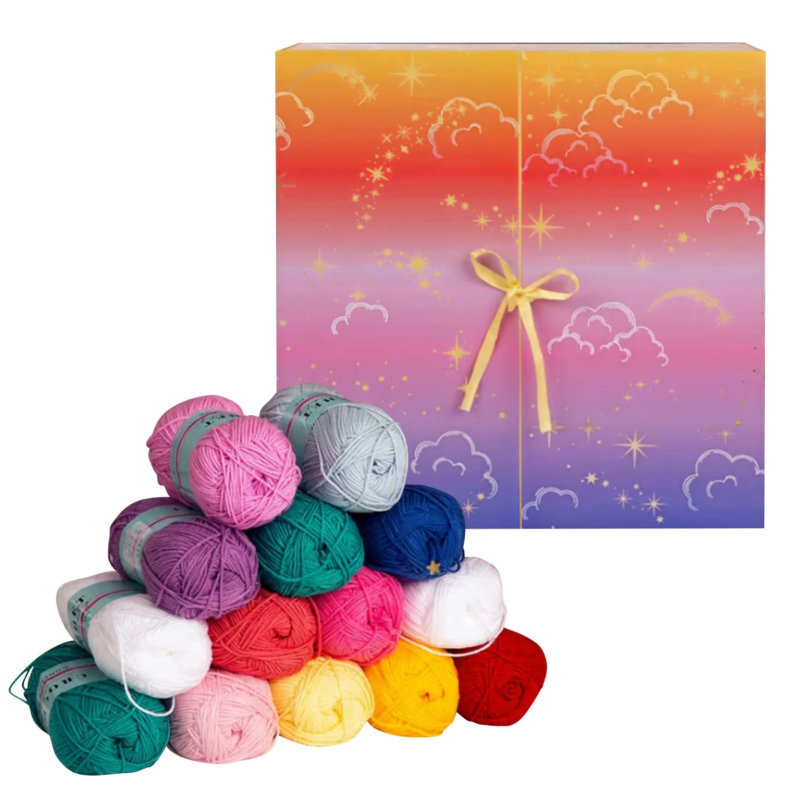 اليدوية الغزل الكروشيه الكرة من الغزل Diy بها بنفسك المواد عيد الميلاد تقويم القدوم صندوق أعمى 25 يوما مع البرنامج التعليمي Diy بها بنفسك الحياكة الأوشحة #2