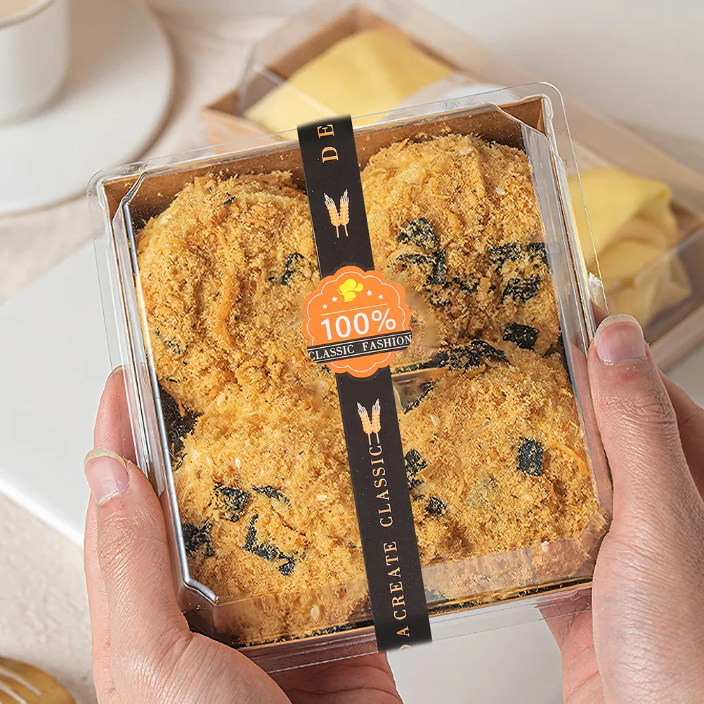 

200Pcs Baking Seal Labels Self-Adhesive Sticker Decorative for Cookie Cake Packaging Waterproof Oil Resistant Food Packaging