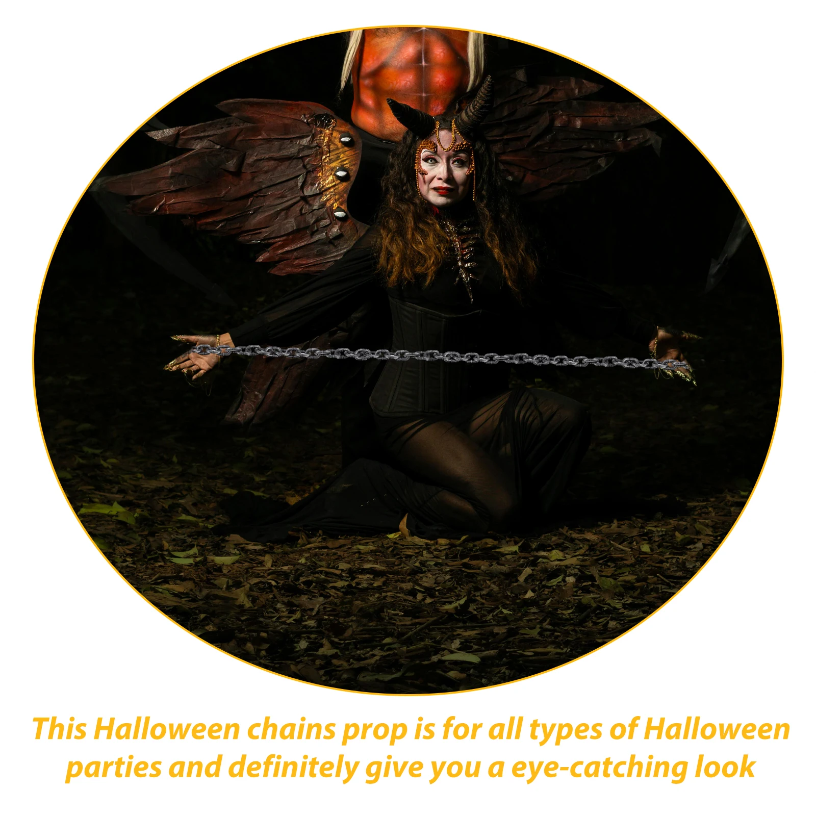 

Clothing Simulated Iron Chain Props Office Chains Halloween Party Decoration Plastic