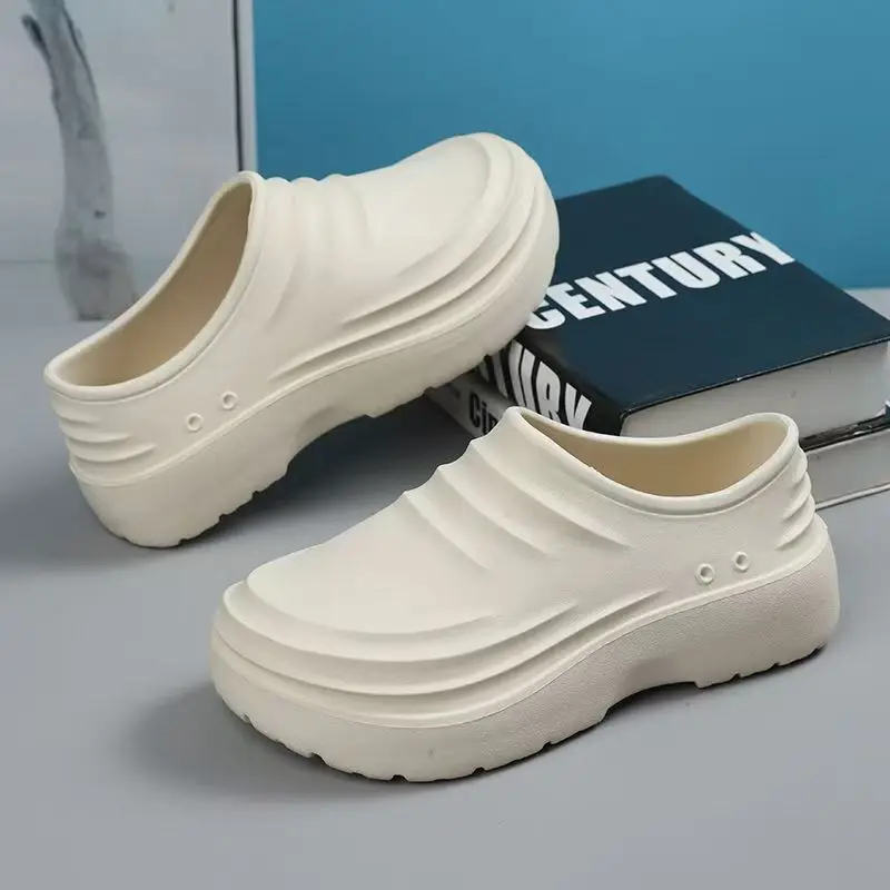2026 Men New Low Top Big Size Rain Shoes Injection Molding Thick Sole Non Slip Waterproof Slip On Kitchen Work shoes Garden Shoe