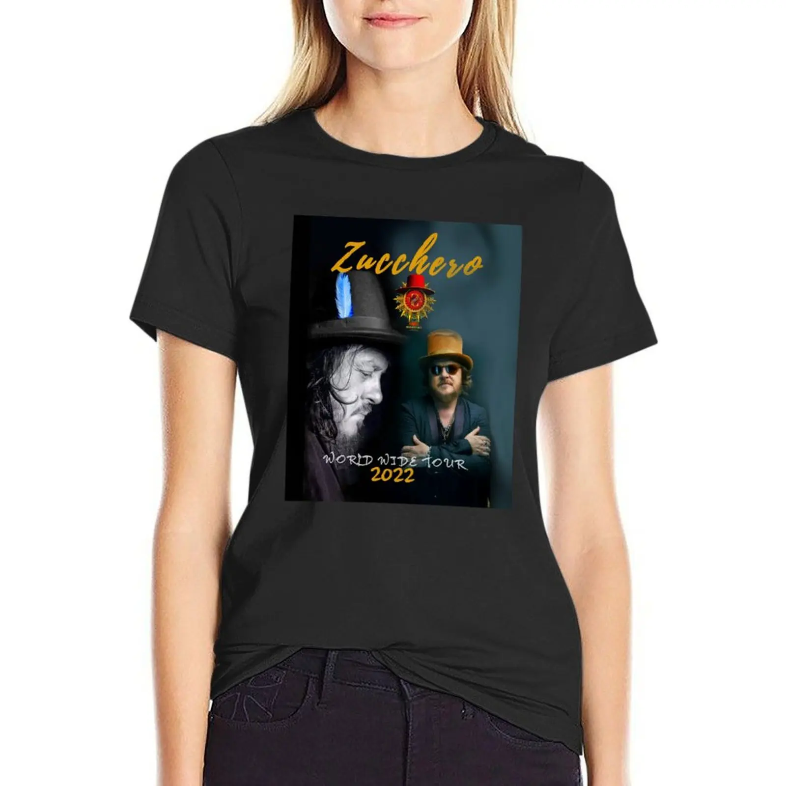 

Zucchero the Italian singer T-Shirt animal print shirt for girls plus size tops aesthetic clothes t-shirts for Women cotton