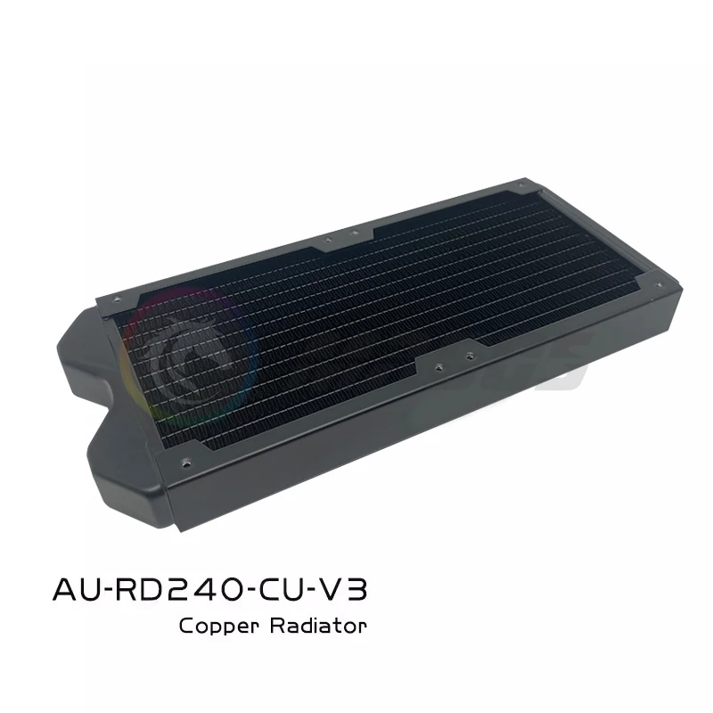 240 360 Copper Computer Water Cooling Radiator, 30mm Think Exhaust Heat Exchanger Dissipation Support 12cm Case Fan
