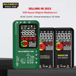 MAXRIENY Digital Multimeter Infrared Thermometer Rechargeable Voltmeter 9999 Counts Electrical Amp Capacitance Diode Ohm Tester