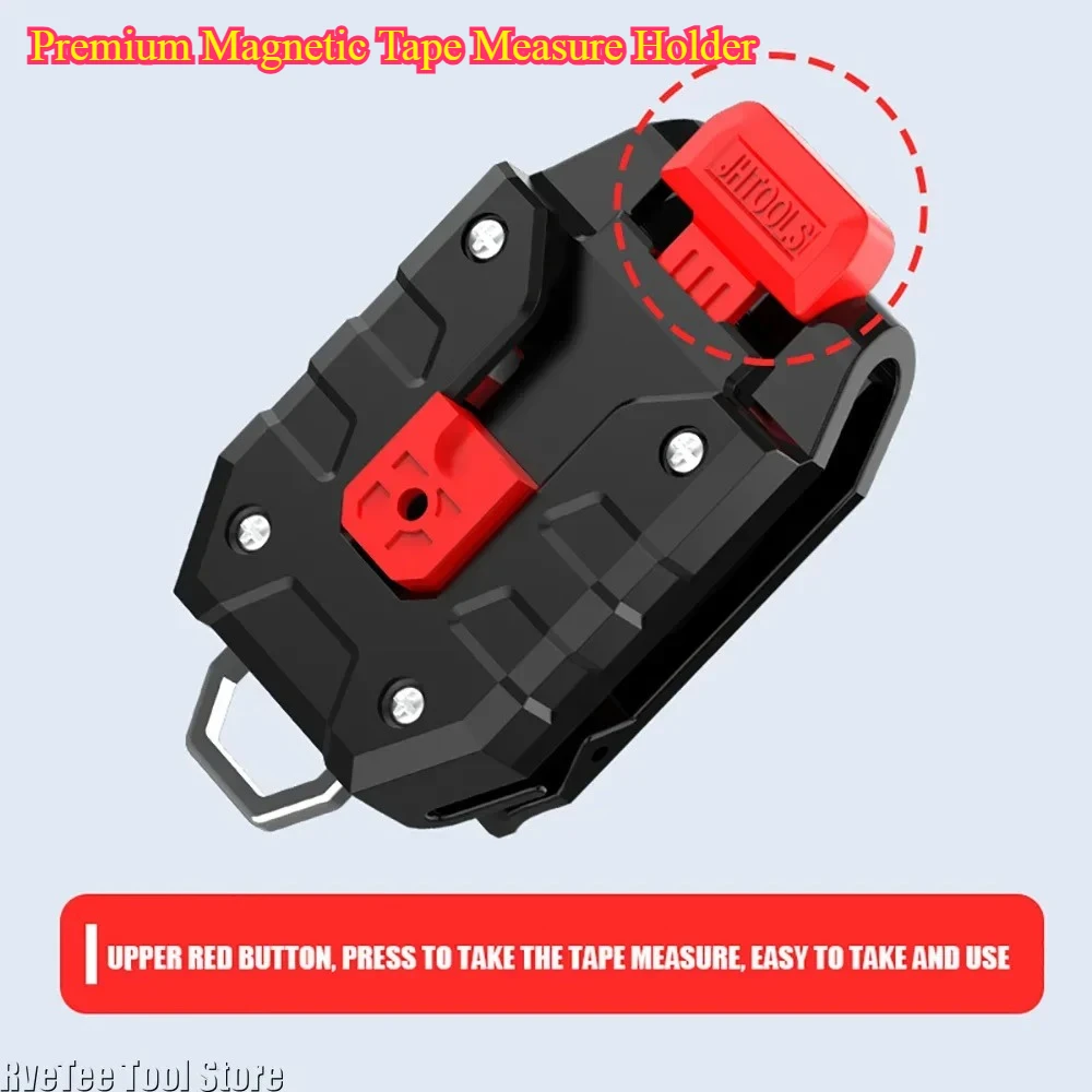 Suporte para fita métrica magnética premium – cabe em Tajima, Milwaukee e outras marcas |   Clipe de cinto de aço durável para profissionais!