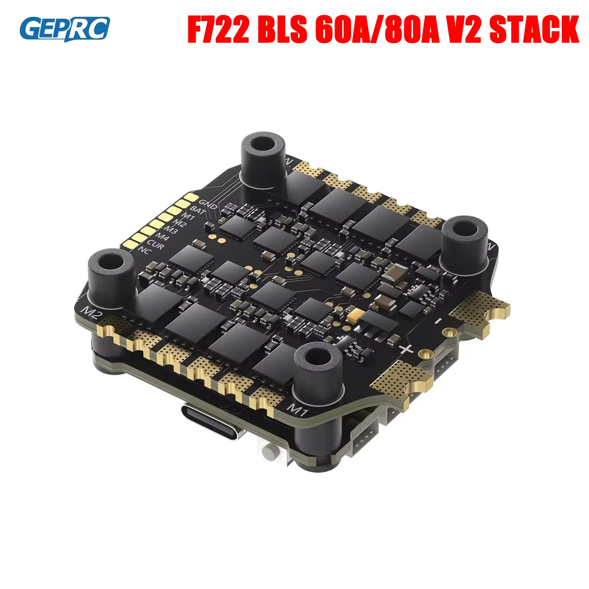 

GEPRC TAKER F722 FC BLS 60A 80A ESC V2 STACK BLS 60A / 80A 4IN1 ESC 16MB Data Analyze Record Flight Data Plug and Play