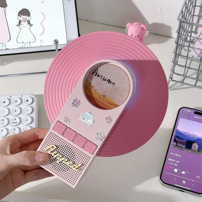 

Винтажный дизайн записи, белый шум, звуковая панель для помощи во сне, RGB, красочная световая музыкальная шкатулка, портативные Bluetooth-динамики со слотом TF AUX